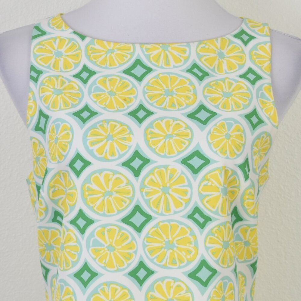 STS Sail To Sable Lemon Print Shift Dress - S - Picture 2 of 9